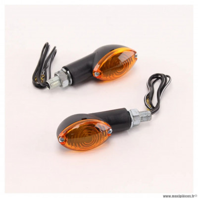 Clignotant mini yeux de chat orange Base noir universel pour moto et autre * Déstockage !