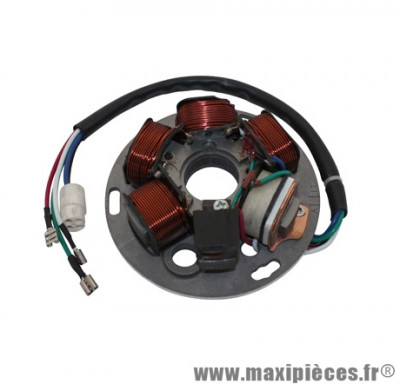 Stator allumage (5 poles) pour maxi scooter 125cc piaggio px après 1998 (référence origine : 217866)