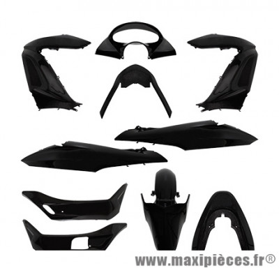 Kit 11 pièces carénage noir brillant pour maxi scooter 125cc honda pcx après 2009