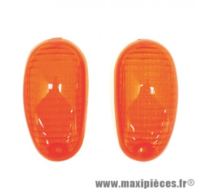 Cabochons clignotants x2 avant orange pour scooter piaggio typhoon après 2006, nrg mc1, mc2