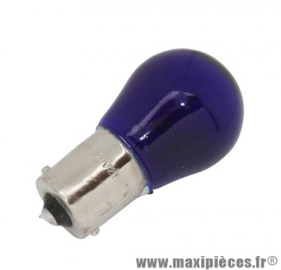 Boite x10 ampoules stop et clignotant 12v 21w norme p21w culot ba15s bleu